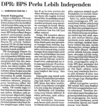 BPS Perlu Lebih Independen