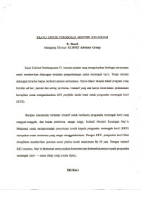 Bravo untuk Terobosan Menteri Keuangan