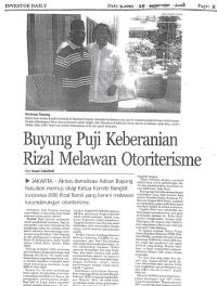 Buyung Puji Keberanian Rizal Melawan Otoriterisme