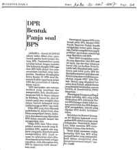 DPR Bentuk Panja soal BPS