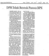 DPR Tolak Bentuk Pansus BPS