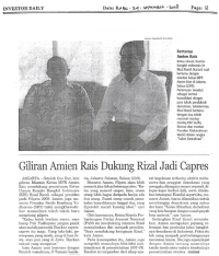 Giliran Amien Rais Dukung Rizal Ramli jadi Capres
