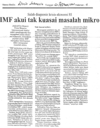 IMF Akui tak Kuasai Masalah Mikro