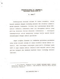 Industrialisasi Di Indonesia: Tantangan untuk PJPT II