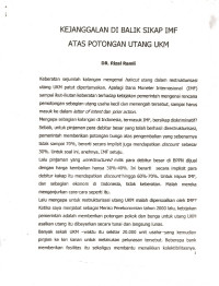 Kejanggalan Di Balik Sikap IMF Atas Potongan Utang UKM