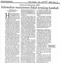 Kelemahan Manajemen Fiskal Terulang Kambali