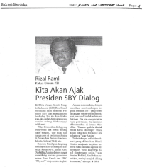 Kita Akan Ajak Presiden SBY Dialog
