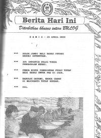 Kliping Beras BULOG 11 April - 20 April 2000