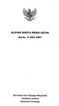 Kliping Berita Media Cetak Senin, 9 Juli 2001