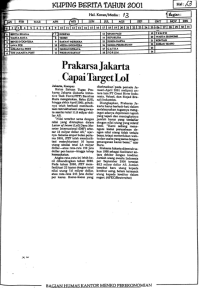 Kliping Berita Proyek JORR Mei 2001
