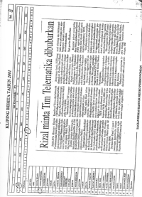 Kliping Berita Tahun 2001