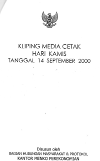 Kliping Media Cetak 14 September 2000