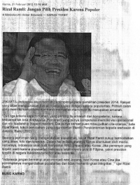 Kliping Media Cetak Rizal Ramli 2013