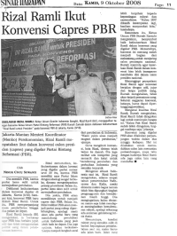 Kliping Rizal Ramli Ikut Konvensi Capres PBR 2008