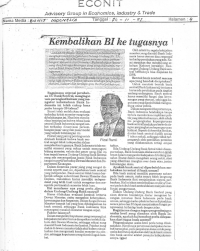 Kliping RUU Bank Sentral 1997-1999