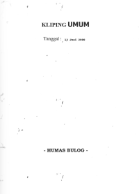 Kliping Umum BULOG 13 Juni 2000