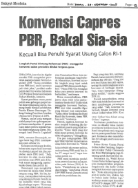 Konvensi Capres PBR, Bakal Sia-Sia