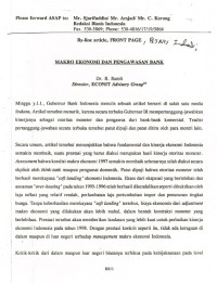 Makro Ekonomi dan Pengawasan Bank