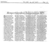 Mempertanyakan Independensi BPS