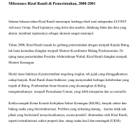 Milestones Rizal Ramli di Pemerintahan, 2000-2001