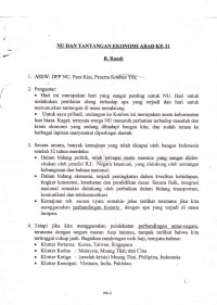 NU dan Tantangan Ekonomi Abad ke-21