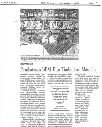 Pembatasan BBM Bisa Timbulkan Masalah