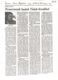 Pemerintah sudah Tidak Kredibel