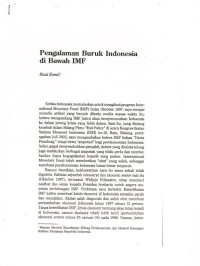 Pengalaman Buruk Indonesia di Bawah IMF