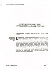 Pengaruh Lingkungan Internasional dan Investasi
