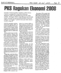 PKS Ragukan Ekonomi 2008