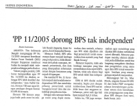 PP 11/2005 dorong BPS tak independen