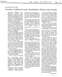 Presiden Yudhoyono agar Manfaatkan Waktu yang Tersisa