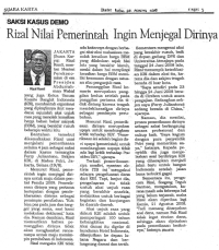Rizal Nilai Pemerintah Ingin Menjegal Dirinya
