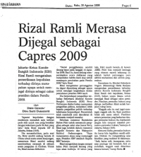 Rizal Ramli Merasa Dijegal Sebagai Capres 2009