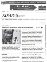 Rizal Ramli: Otoriterisme Dapat Lahir Kembali