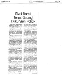 Rizal Ramli Terus Galang Dukungan Politik